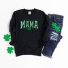 Simply Sage Market Women's Graphic Sweatshirt Lucky Mama Varsity Clover - 3 of 3