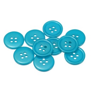 Unique Bargains Sewing Resin Round Flat 4-Hole Replacement Craft Buttons 20 Pcs - 1 of 4