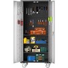 72" Garage Storage Cabinet with Wheels, Locking Metal Cabinet with Door Pegboard & 4 Adjustable Shelves, Heavy Duty Steel Rolling Tool Cabinet - 2 of 4