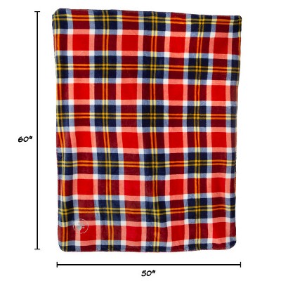 Large Red Plaid Waterproof Outdoor Pet Blanket