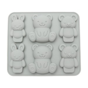 Unique Bargains Candy Mould 6-Cavity Cute Cartoon Candy Mould Hand Wash 6.26"x5.55"x0.75" 1 Pc - 1 of 4