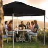 Acekool 10x10 Pop Up Canopy, Outdoor Canopy Tent with Removable Sidewall, Vented Roof, Wheeled Bag for Camping, Picnic, Beach, Black - 2 of 4