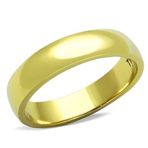 Slickblue Women's Stainless Steel Band Ring, Polished Silver/IP Gold Finish, Minimalist Style, No Stone Design, Size 5-13 - 1 of 4