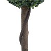 2pcs Topiary Trees Artificial Outdoor, 24" Milan Grass Ball Topiary Trees, Fake Greenery Tree with Planter Pot for Home, Office - 4 of 4