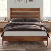 AMERLIFE Mid Century Platform Beds with Reclining Slatted Headboard - 3 of 4