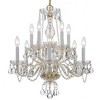 Crystorama Lighting Traditional Crystal 10 - Light Chandelier in  Polished Brass - 2 of 4