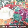 Abstract Washable Area Rug, Non-Slip Low Pile Distressed Carpet, Soft Floor Cover for Bedroom, Office, or Dining Room - 4 of 4