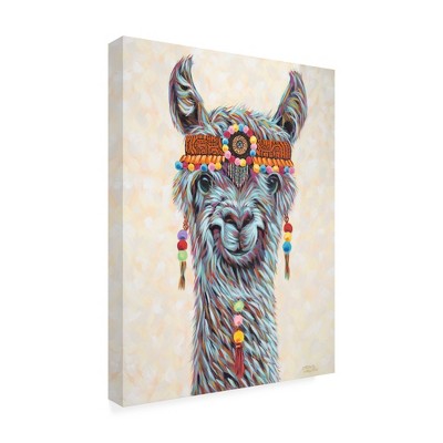 Trademark Fine Art -Carolee Vitaletti 'Hippie Llama I' Canvas Art