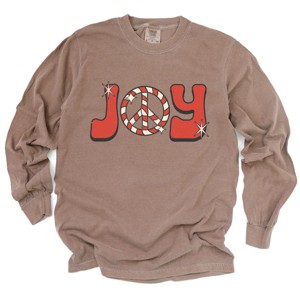 Simply Sage Market Joy Peace Sign Garment Dyed Long Sleeve - 1 of 4