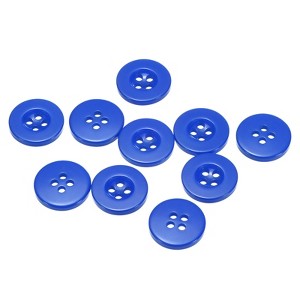 Unique Bargains Resin Craft DIY Round Flat 4-Hole Replacement Sewing Buttons 10 Pcs - 1 of 4