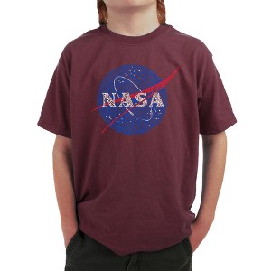 LA Pop Art Boy's Word Art T-shirt - NASA's Most Notable Missions - 1 of 4