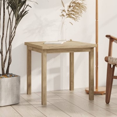 vidaXL Side Table 17.7 in.x17.7 in.x17.7 in. Solid Wood Teak