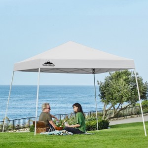 EAGLE PEAK Slant Leg Pop-up Canopy Tent Easy One Person Setup Instant Outdoor Beach Canopy Folding Portable Sports Shelter - 1 of 4