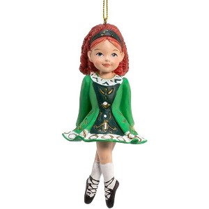 Kurt Adler Resin Ornament for Christmas Tree, Irish Girl Dancer - 1 of 3