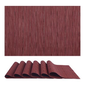 REGALWOVEN PVC Kitchen Dining Table Decor Washable Wipeable Table Mat 6 Pcs - 1 of 4