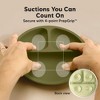 3-Pack Prep Suction Plates with Lids, 100% Silicone Baby Plates with Lid, BPA-Free Kids Divided Toddler Plates - 3 of 4