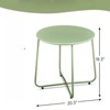 VisioGear Patio Small Side Table, Round Coffee Table with Adjustable Leveling Feet, End Table for Garden Balcony Yard, Green, 20.3"*20.3"*18.3" - 3 of 4
