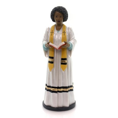 Black Art 7.5" Female Preacher Religious Bible Chruch  -  Decorative Figurines