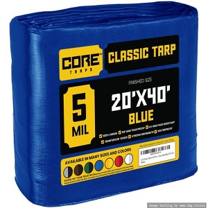Core Tarps Heavy Duty 5 Mil Tarp Cover, UV Resistant, Rip Proof for Roof, Camping, Patio, Pool, Boat - 1 of 4