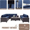 ALAULM 12 Pieces Patio Furniture Set, Rattan Wicker Outdoor Conversation Sets, Outdoor Furniture Sofa Set - 2 of 4