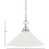 Toltec Lighting Any 1 - Light Pendant in  Chrome with 16" Gold Ice Shade - 2 of 2