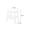 DOMETOUR White Oak and Grey Linen Living Room Chair - 4 of 4