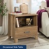 KIGFTSOD Casual Country Style Nightstand,Brown - 4 of 4