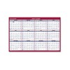 Erasable Vertical/Horizontal Wall Planner, 24 x 36, White/Blue/Red Sheets, 12-Month (Jan to Dec): 2025 - 3 of 4
