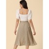 Allegra K Women's Chiffon Summer Vintage Floral Print A-Line Midi Skirts - 4 of 4