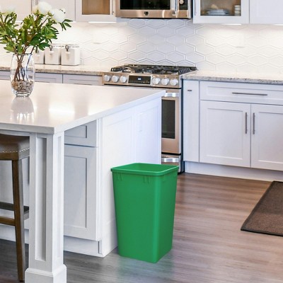 Rev-A-Shelf Green Polymer Pull-Out Trash Bins, 27 Quart, 2 Pack