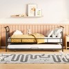 NicBex Twin Size Day Bed Twin Daybed with Trundle Metal Frame Sleeper Sofa with Flexible Bed for Apartment - 3 of 4