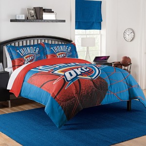 Sweet Home Collection NBA Oklahoma City Thunder Comforter & Pillow Sham Set - 1 of 3