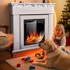 ZAFRO 43 Inch Electric Fireplace with Mantel Wooden Surround Firebox TV Stand,FreeStanding Electric Fireplace Heater Entertainment Center - 2 of 4