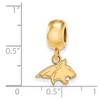 Black Bow Jewelry 14k Yellow Gold Plated Sterling Silver Montana State Bobcats NCAA Bead Charm - 2 of 3