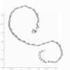 Black Bow Jewelry Sterling Silver Twisted Bead and Snake Chain Anklet, 9-10 Inch - 2 of 4