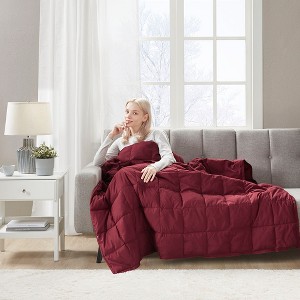 AENKYO Convertible Wearable Throw Blanket, Oversized Goose Down Throw with Buttons & Carrying Bag, for Sofa, Bed & Travel - 1 of 4