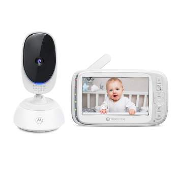  Motorola MBP855CONNECT Portable 5-Inch Color Screen Video Baby  Monitor with Wi-Fi and One Camera, White : Baby