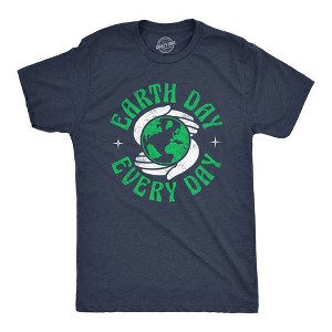 Mens Earth Day Every Day T Shirt Funny Saying Retro Planet Graphic Novelty Tee For Guys - Crazy Dog Men's T Shirt - 1 of 4