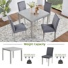 Aukfa 5 Piece Square Dining Table Set with 4 Upholstered Chairs for Kitchen, Dining Room,Sliver Grey - 3 of 4