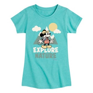 Girls' - Disney - Mickey Mouse Fitted Short Sleeve Graphic T-Shirt - 1 of 4
