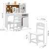Kids Desk and Chair Set with Hutch Wooden Study Desk for Children with Storage Cabinet | Ideal Writing Table and Computer Workstation for Kids - 2 of 4