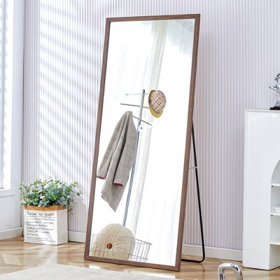ONWITH Solid wood frame full-length mirror, dressing mirror