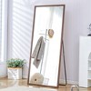 GlasFlength Full Length Mirrors, Wall-Mounted Full-Length Metal Frame Mirror for Bathroom, Bedroom, and Decor, Clear, 31.5"*1"*71" - 2 of 4