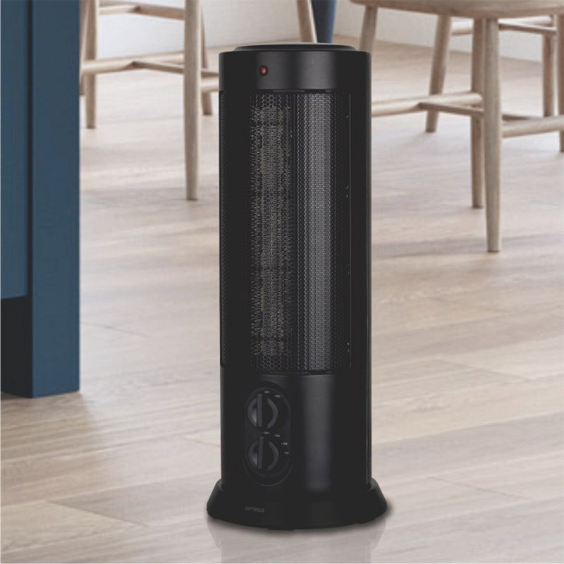 Optimus 18 in. Oscillating Tower Heater with Thermostat, 2 of 6