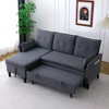 Lyngins Reversible L-Shaped Sofa, Chaise Sectional Sofa with Storage – Cotton-Linen Upholstered Couch for Living Room, Offices & Apartments - 2 of 4