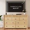 Bedroom 6 Drawer Dresser, 47 Inch Wide Wooden Chest of Drawers, Recessed Dresser TV Stand, Bedroom Hallway Clothing Storage Organizer - 3 of 4