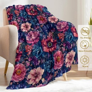 Nutcracker Christmas Decorative Throw Blanket,Ballet Fairy Mouse King Tree Print Decoration,Flannel Winter Pink Blankets. - 1 of 4