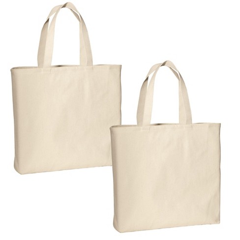 Port Authority Ideal Twill Convention Tote (2 Pack) - Natural Durable ...