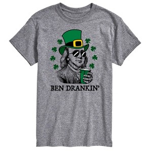 Men's - Instant Message - St Paddys Ben Drankin Short Sleeve Graphic T-Shirt - 1 of 4
