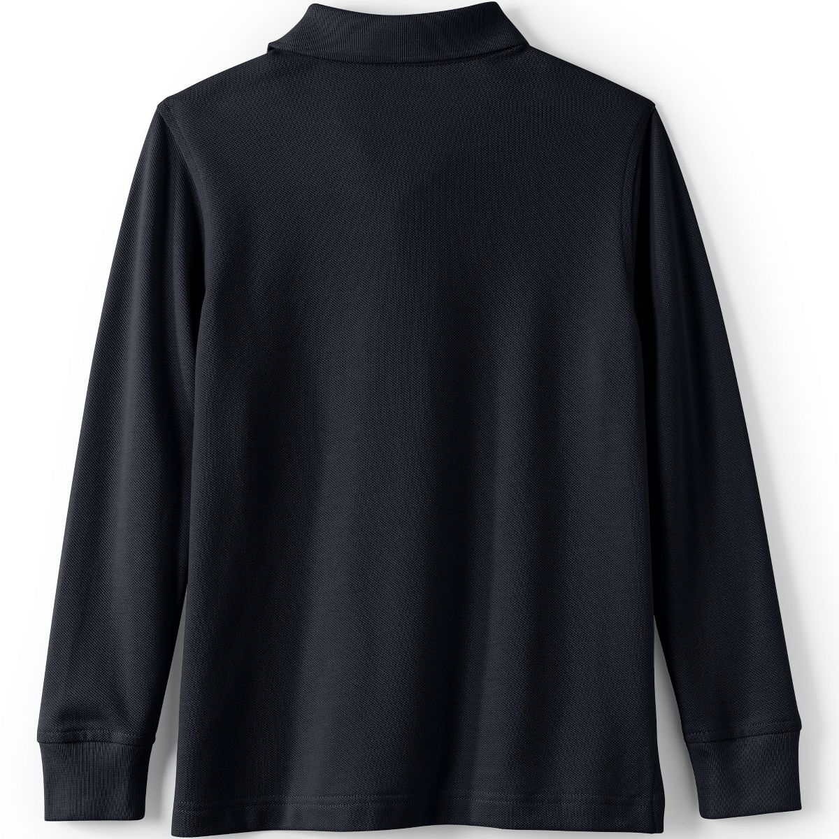 Lands' End School Uniform Kids Long Sleeve Mesh Polo Shirt - thumbnail 4